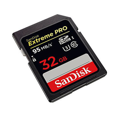 Picture of SanDisk Extreme PRO 32GB up to 95MB/s UHS-I/U3 SDHC Flash Memory Card - SDSDXPA-032G-X46