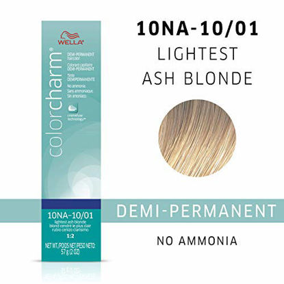 Picture of Wella Color Charm Demi Permanent Hair Color, 10NA (10/01) Lightest Ash Blonde, 2 oz
