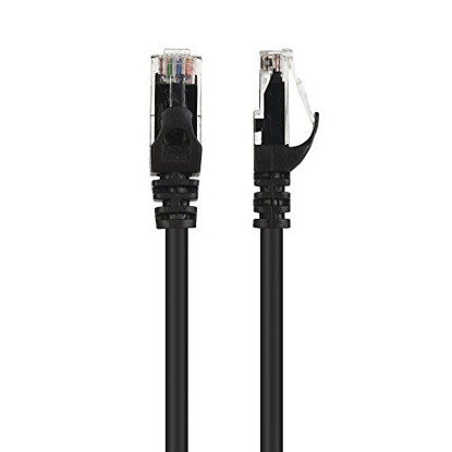 Picture of Cable Matters 10-Pack Snagless Short Cat6 Ethernet Cable (Cat6 Cable, Cat 6 Cable) in Black 3 ft