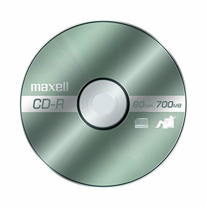 Picture of Maxell MAX648250 Branded CD Recordable Media, CD-R, 48x, 700 MB, 50 Pack Spindle for Most CD Recorders 40X Speed Certified Recording Silver