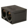 Picture of Qpower QBOMB10TB Dual 10 Inch Triangle Ported Subwoofer Box w/Bedliner Spray