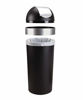 Picture of Umbra Venti 16.5-Gallon Swing Top Kitchen Trash Can - Large, 35-inch Tall Garbage Can for Indoor, Outdoor or Commercial Use, Black/Nickel