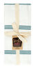 Picture of Sticky Toffee Cotton Terry Kitchen Dish Towel, 4 Pack, 28 in x 16 in, Turquoise Stripe