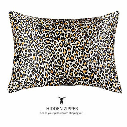 Picture of ShopBedding Luxury Satin Pillowcase for Hair - Standard Satin Pillowcase with Zipper, Jaguar (1 per Pack) - Blissford