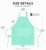 Picture of Syntus 2 Pack Adjustable Bib Apron Waterdrop Resistant with 2 Pockets Cooking Kitchen Aprons for BBQ Drawing, Women Men Chef, Green