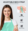Picture of Syntus 2 Pack Adjustable Bib Apron Waterdrop Resistant with 2 Pockets Cooking Kitchen Aprons for BBQ Drawing, Women Men Chef, Green