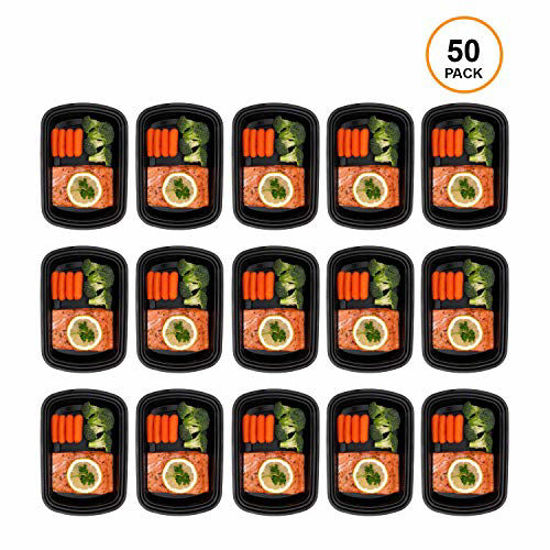 Picture of Freshware Meal Prep Containers [50 Pack] 1 Compartment Food Storage Containers with Lids, Bento Box, BPA Free, Stackable, Microwave/Dishwasher/Freezer Safe (28 oz)