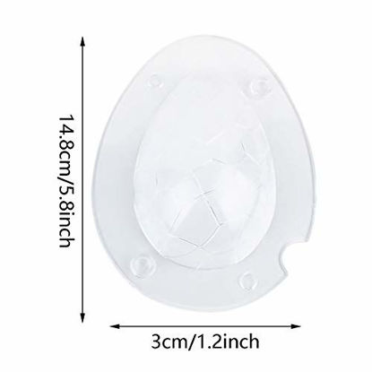 Picture of Easter Egg Large Size 3D Dinosaur Egg Chocolate Mold Giant Ostrich Egg Chocolate Cake Fondant Mould Baking Sugar Craft Decorating Mold Tool Soap Shape Jelly Soap Mould Pack Bomb15x11.5cm Acrylic