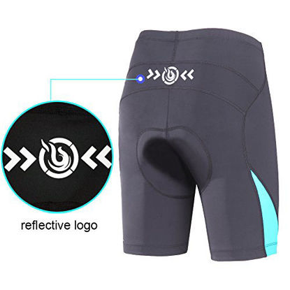 Picture of beroy Womens Bike Shorts with 3D Gel Padded,Cycling Women's Shorts (XXXL, Blue)