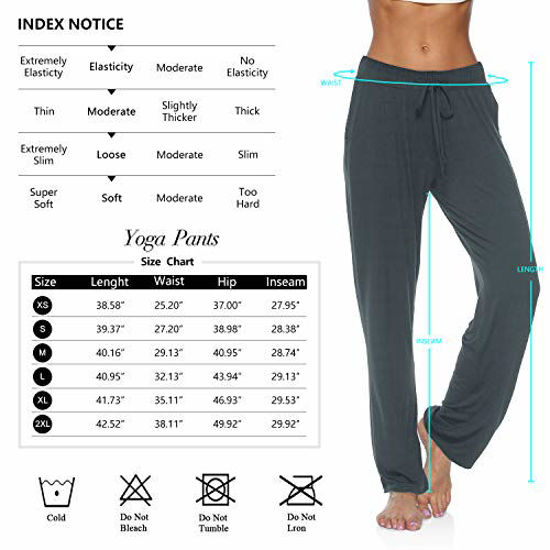 GetUSCart- DIBAOLONG Womens Yoga Pants Wide Leg Comfy Drawstring Loose  Straight Lounge Running Workout Legging Deep Gray XXL