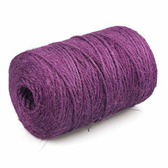Picture of Purple Jute Twine,328 Feet Jute Twine Colored Jute String Cord for DIY Arts Crafts Gifts Decoration