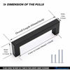 Picture of 2Pack Goldenwarm Black Square Bar Cabinet Pull Drawer Handle Stainless Steel Modern Hardware for Kitchen and Bathroom Cabinets Cupboard,Center to Center 3-1/2in (90mm) Square Bar Cabinet Pull