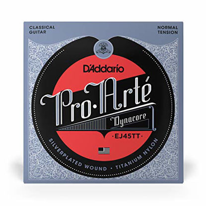 Picture of D'Addario EJ45TT ProArte DynaCore Classical Guitar Strings, Titanium Trebles, Normal Tension