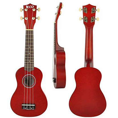 Picture of Soprano Ukulele Beginner Kit - 21 Inch w/How to Play Songbook Carrying Bag Digital Tuner All in One Set