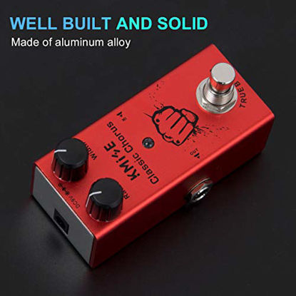 Picture of lotmusic Electric Guitar Effects Pedal Mini Single Type DC 9V True Bypass Classic Chorus (Red)