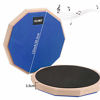 Picture of LOLUNUT 12 Inch Silent Drum Pad, Dumb Drum Beginner Rubber Practice Pad, with 5A Drum Sticks &Storage Bag (Blue)