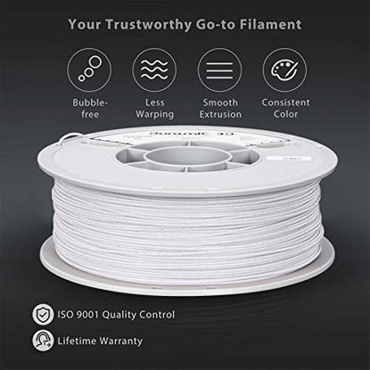 Picture of DURAMIC 3D Premium PLA Plus Printer Filament 1.75mm Marble, 3D Printing Filament 1kg Spool(2.2lbs), No-tangling No-Clogging Dimensional Accuracy +/- 0.05 mm