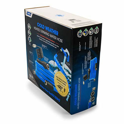 Picture of Camco 12ft Cold Weather Heated Drinking Water Hose Can Withstand Temperatures Down to -40°F/C - Lead and BPA Free, Reinforced for Maximum Kink Resistance 5/8" Inner Diameter (22920)