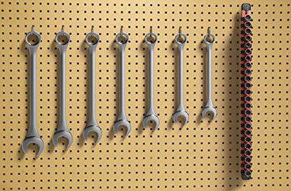 Picture of Olsa Tools 1/2-Inch Drive Aluminum Socket Organizer | Premium Quality Socket Holder (RED)
