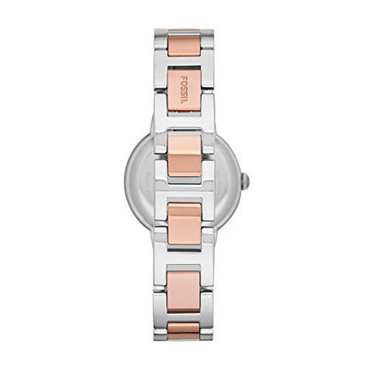 Picture of Fossil Women's Virginia Quartz Stainless Three-Hand Watch, Color: Silver/Rose Gold (Model: ES3405)