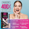 Picture of 400X Pure Silk Fiber Lash Mascara [Ultra Black Volume and Length], Longer & Thicker Eyelashes, Waterproof, Long Lasting, Instant & Very Easy to Apply, Smudge-proof, Hypoallergenic, Cruelty & Paraben Free (Mia Adora)