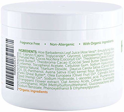 Picture of Hydrating Manuka Honey Face and Body Moisturizing Cream - Facial Firming Skin Care - Dark Circles and Puffy Eyes - Skin Tightening - Dry Skin Lotion, Cracked Hands - Natural Aloe and Coconut Oil (2 oz)