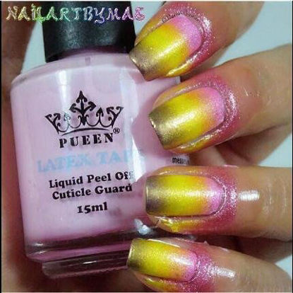Picture of PUEEN Latex Tape Peel Off Cuticle Guard Skin Barrier Protector Nail Art Liquid Tape 15ml Pink - BH000584