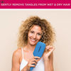 Picture of Denman Tangle Tamer Ultra Hair Detangler Brush (Blue) Hair Styling Professional Detangle Brush Tamer for Thick, Curly & Long Hair, Large D90L