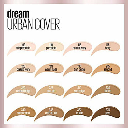 Picture of Maybelline Dream Urban Cover Flawless Coverage Foundation Makeup, SPF 50, Porcelain