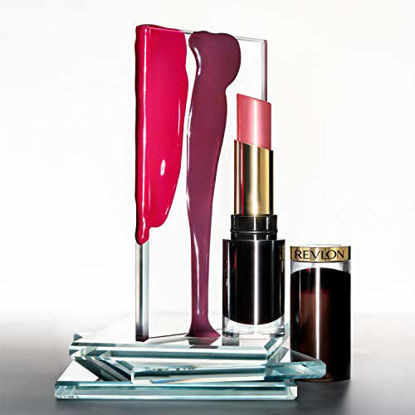 Picture of Revlon Super Lustrous Glass Shine Lipstick, Flawless Moisturizing Lip Color with Aloe, Hyaluronic Acid and Rose Quartz, Glossed Up Rose (003), 0.15 oz