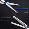 Picture of Hair Cutting Scissors Kits, 10 Pcs Stainless Steel Hairdressing Shears Set Professional Thinning Scissors For Barber/Salon/Home/Men/Women/Kids/Adults Shear Sets