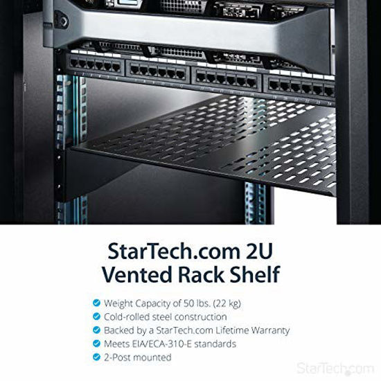 GetUSCart- StarTech.com 2U Vented Server Rack Mount Shelf - 22-Inch ...