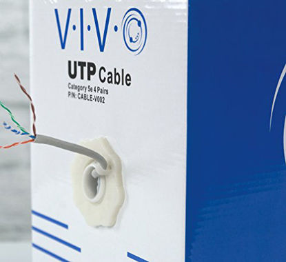Picture of VIVO 500 ft Bulk Cat5e Ethernet Cable CABLE-V002 Wire UTP Pull Box Grey