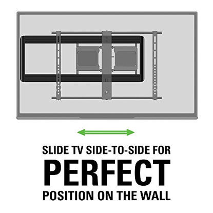 Picture of Sanus Premium Full Motion Super Slim TV Wall Mount Bracket for 40" 84" TVs Holds Your TV Only 1.86 from The Wall Features 8 of Tilt, 50 of Swivel, 13.5 of Extension VLF613 B1, Black