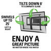 Picture of Sanus Premium Full Motion Super Slim TV Wall Mount Bracket for 40" 84" TVs Holds Your TV Only 1.86 from The Wall Features 8 of Tilt, 50 of Swivel, 13.5 of Extension VLF613 B1, Black