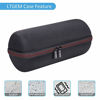 Picture of LTGEM EVA Hard Case for Bose SoundLink Revolve+ Portable & Long-Lasting Bluetooth 360 Speaker. Fits Charging Cradle, AC Adaptor and USB Cable. (Black)