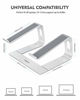 Picture of Nulaxy Laptop Stand, Ergonomic Aluminum Laptop Computer Stand, Detachable Laptop Riser Notebook Holder Stand Compatible with MacBook Air Pro, Dell XPS, HP, Lenovo More 10-15.6 Laptops- Silver