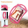 Picture of TopEsct Kids Case for iPad Mini 5 4 3 2 1,Silicone Childproof for All Kinds of iPad Mini, Built-in Handle Stand, Comes with a Strap. (Pink)