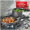 Picture of T-fal Dishwasher Safe Cookware Fry Pan with Lid Hard Anodized Titanium Nonstick, 12-Inch, Black