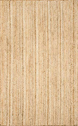 Picture of nuLOOM Rigo Hand Woven Jute Area Rug, 8' x 10', Natural