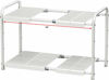 Picture of Simple Houseware Under Sink 2 Tier Expandable Shelf Organizer Rack, White (Expand from 15 to 25 inches)
