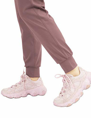 Picture of AJISAI Womens Joggers Pants Drawstring Running Sweatpants with Pockets Lounge Wear Mauve XL