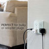Picture of GE 6 Outlet Wall Plug Adapter Power Strip, Extra Wide Spaced Outlets for Cell Phone Charger, Power Adapter, 3 Prong, Multi Outlet Wall Charger, Quick & Easy Install, For Home Office, Home Theater, Kitchen, or Bathroom, UL Listed, White, 50759