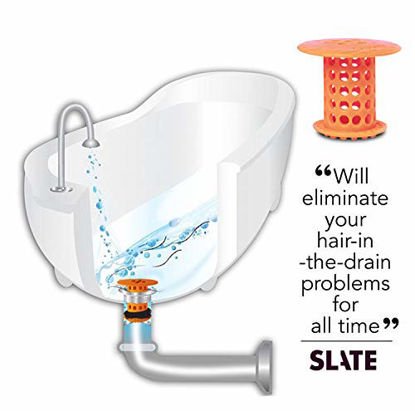 Picture of TubShroom. The Revolutionary Tub Drain Protector Hair Catcher/Strainer/Snare, Orange