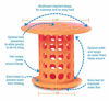 Picture of TubShroom. The Revolutionary Tub Drain Protector Hair Catcher/Strainer/Snare, Orange