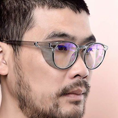 Picture of Protective Eyewear Safety Goggles Clear Anti-fog/Anti-Scratch Safety Glasses Men Glasses, Transparent Frame (Transparent)