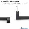 Picture of goldenwarm Black Cabinet Pulls Kitchen Cabinet Handles-LSJ12BK458 Square Drawer Handles Metal Bathroom Cabinet Hardware 18in(458mm) Hole Centres 2 Pack