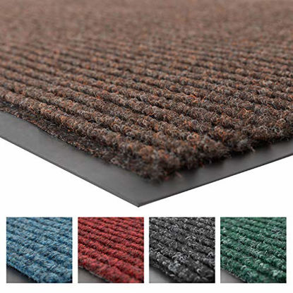 Picture of NoTrax 109S0046BR 109 Brush Step Entrance Mat, For Home or Office, 4' Width X 6' Length Brown