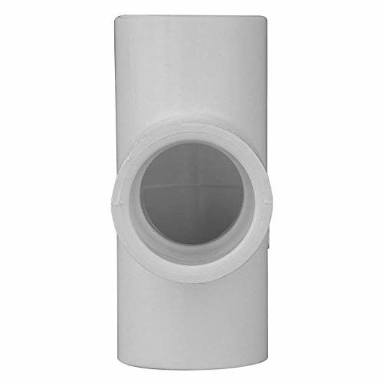 Picture of Charlotte Pipe 1/2" Tee Elbow Pipe Fitting - (Socket x Socket x Socket) Contractor Pack Schedule 40 PVC Pressure Durable, Easy to Install, and High Tensile for Home or Industrial Use (10 Unit Pack)