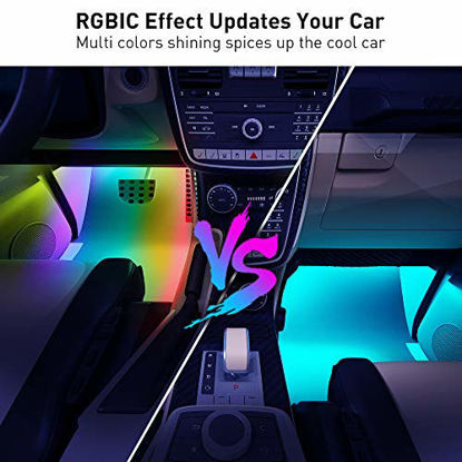 Picture of Govee RGBIC Interior Car Lights with Smart App Control, 2 Lines Design LED Car Lights, Music Sync Mode, DIY Mode, and Multiple Scene Options for Cars, Trucks, SUVs